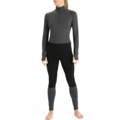 Icebreaker 260 ZoneKnit Long-Sleeve Half Zip Top + Leggings - Women's 2023 -Dakine Shop icebreaker 260 zoneknit long sleeve half zip top leggings women s 2023 1 5